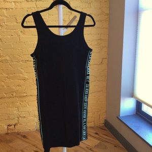 Bodycon Tank Dress with Roman Numeral Stripe